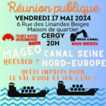 Non au Méga Canal Seine Nord Europe, réunion publique le 17 mai